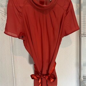 Worthington terracotta Blouse with Tie